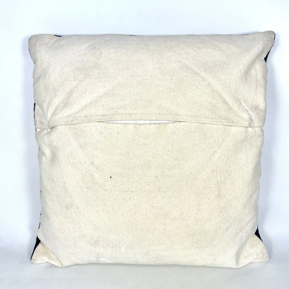 Greek Embroidered Nautical Throw Pillow 15x15 Dolphins‎ Anchors Coastal Decor